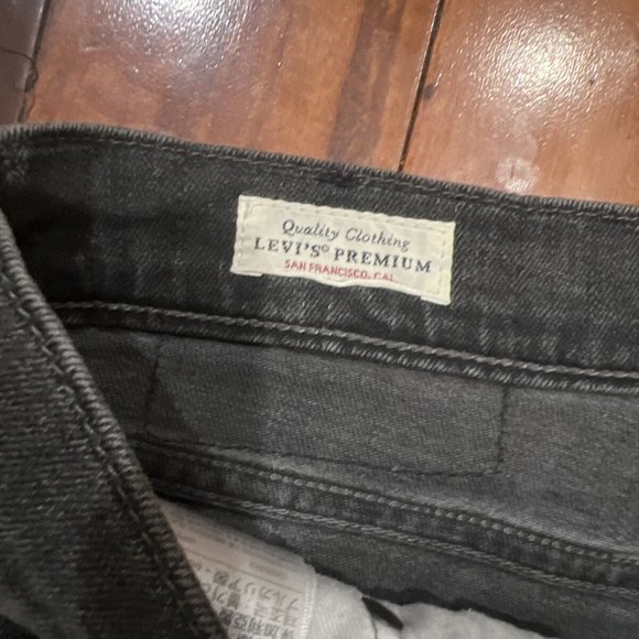 Premium Mens Levi's 502 Regular Taper, Size 34x30, Charcoal Gray - Picture 7 of 11